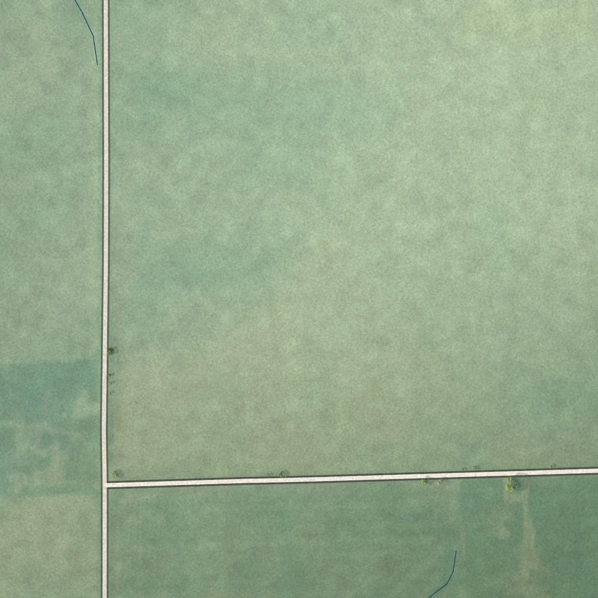 Second close-up of the map of Petersville, Indiana print showing more streets and buildings