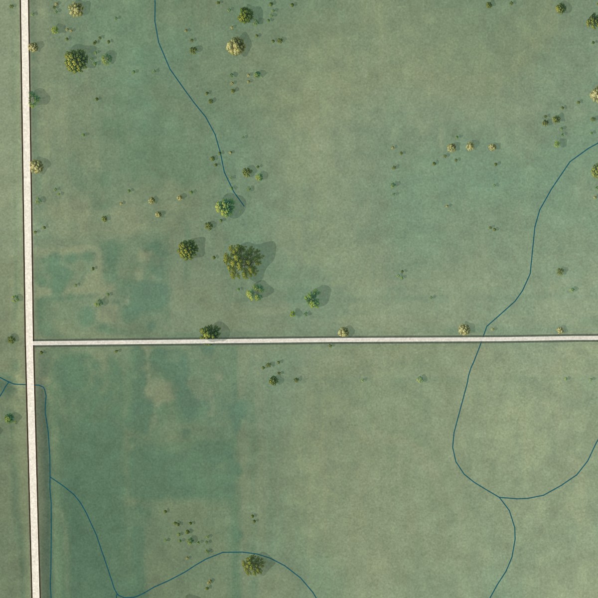Second close-up of the map of Petroleum, Indiana print showing more streets and buildings