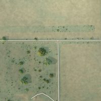 Second close-up of the map of Pettibone, North Dakota print showing more streets and buildings