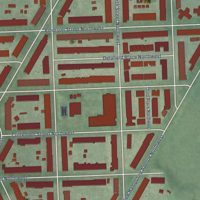 Second close-up of the map of Petworth, District of Columbia print showing more streets and buildings