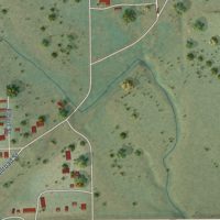 Second close-up of the map of Peyton, Colorado print showing more streets and buildings