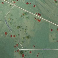 Second close-up of the map of Pheba, Mississippi print showing more streets and buildings