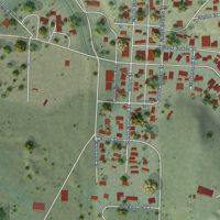 Second close-up of the map of Philipsburg, Montana print showing more streets and buildings
