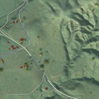 Second close-up of the map of Philo, California print showing more streets and buildings