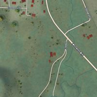 Second close-up of the map of Phippsburg, Colorado print showing more streets and buildings