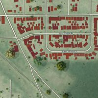 Second close-up of the map of Phoenix, Illinois print showing more streets and buildings