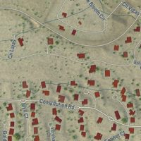 Second close-up of the map of Picacho Hills, New Mexico print showing more streets and buildings