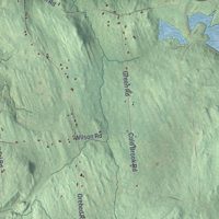 Second close-up of the map of Pierrepont, New York print showing more streets and buildings