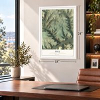 Pike, Potter County, Pennsylvania map, 18 x 24 inch print in a white frame in a home office