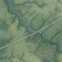 Second close-up of the map of Pilesgrove, New Jersey print showing more streets and buildings