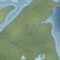 Second close-up of the map of Pilot Point, Alaska print showing more streets and buildings