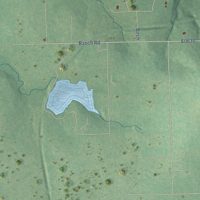 Second close-up of the map of Pin Oak Acres, Oklahoma print showing more streets and buildings