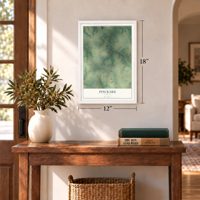 Pinckard, Alabama map, 12 x 18 inch print in a white frame in an entryway