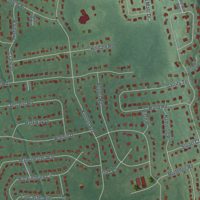 Second close-up of the map of Pine Brook, New Jersey print showing more streets and buildings