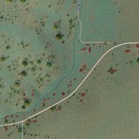 Second close-up of the map of Pine Grove, Oregon print showing more streets and buildings