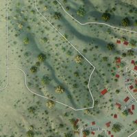 Second close-up of the map of Pine Haven, Wyoming print showing more streets and buildings