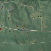 Second close-up of the map of Pine Hill, Alabama print showing more streets and buildings