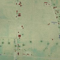 Second close-up of the map of Pine Level, Florida print showing more streets and buildings