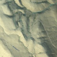Second close-up of the map of Pine, Oregon print showing more streets and buildings