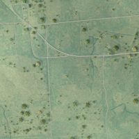 Second close-up of the map of Pinebrook, Texas print showing more streets and buildings