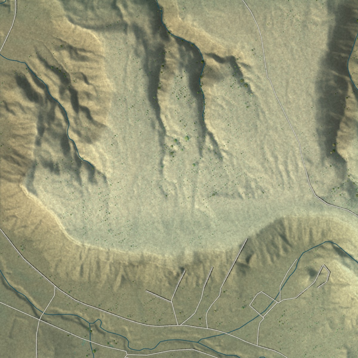 Second close-up of the map of Pinedale, New Mexico print showing more streets and buildings