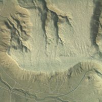 Second close-up of the map of Pinedale, New Mexico print showing more streets and buildings