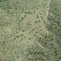 Second close-up of the map of Pinehaven, New Mexico print showing more streets and buildings