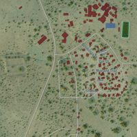 Second close-up of the map of Pinehill, New Mexico print showing more streets and buildings