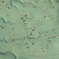 Second close-up of the map of Piney, Oklahoma print showing more streets and buildings