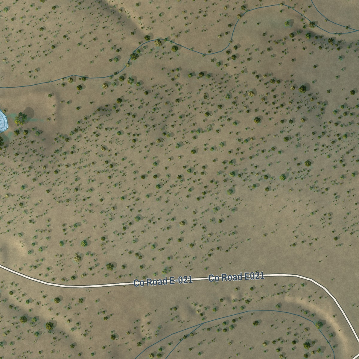 Second close-up of the map of Pinon, New Mexico print showing more streets and buildings