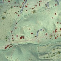Second close-up of the map of Pioneer, California print showing more streets and buildings