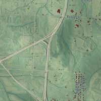Second close-up of the map of Piperton, Tennessee print showing more streets and buildings
