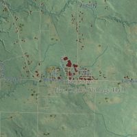 Second close-up of the map of Pipestone, Michigan print showing more streets and buildings