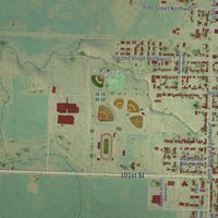 Second close-up of the map of Pipestone, Minnesota print showing more streets and buildings