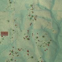 Second close-up of the map of Pisgah, Alabama print showing more streets and buildings