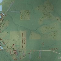 Second close-up of the map of Pisgah, Mississippi print showing more streets and buildings