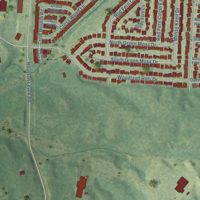 Second close-up of the map of Pisgah, Tennessee print showing more streets and buildings