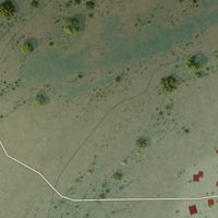 Second close-up of the map of Pisinemo, Arizona print showing more streets and buildings