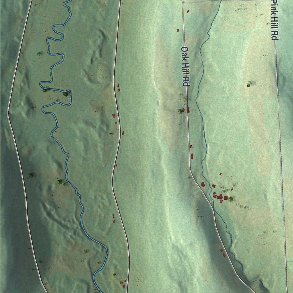Second close-up of the map of Pitcher, New York print showing more streets and buildings