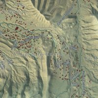 Second close-up of the map of Placitas, Sandoval County, New Mexico print showing more streets and buildings