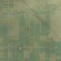 Second close-up of the map of Plainsburg, California print showing more streets and buildings