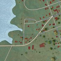 Second close-up of the map of Plainview, Arkansas print showing more streets and buildings