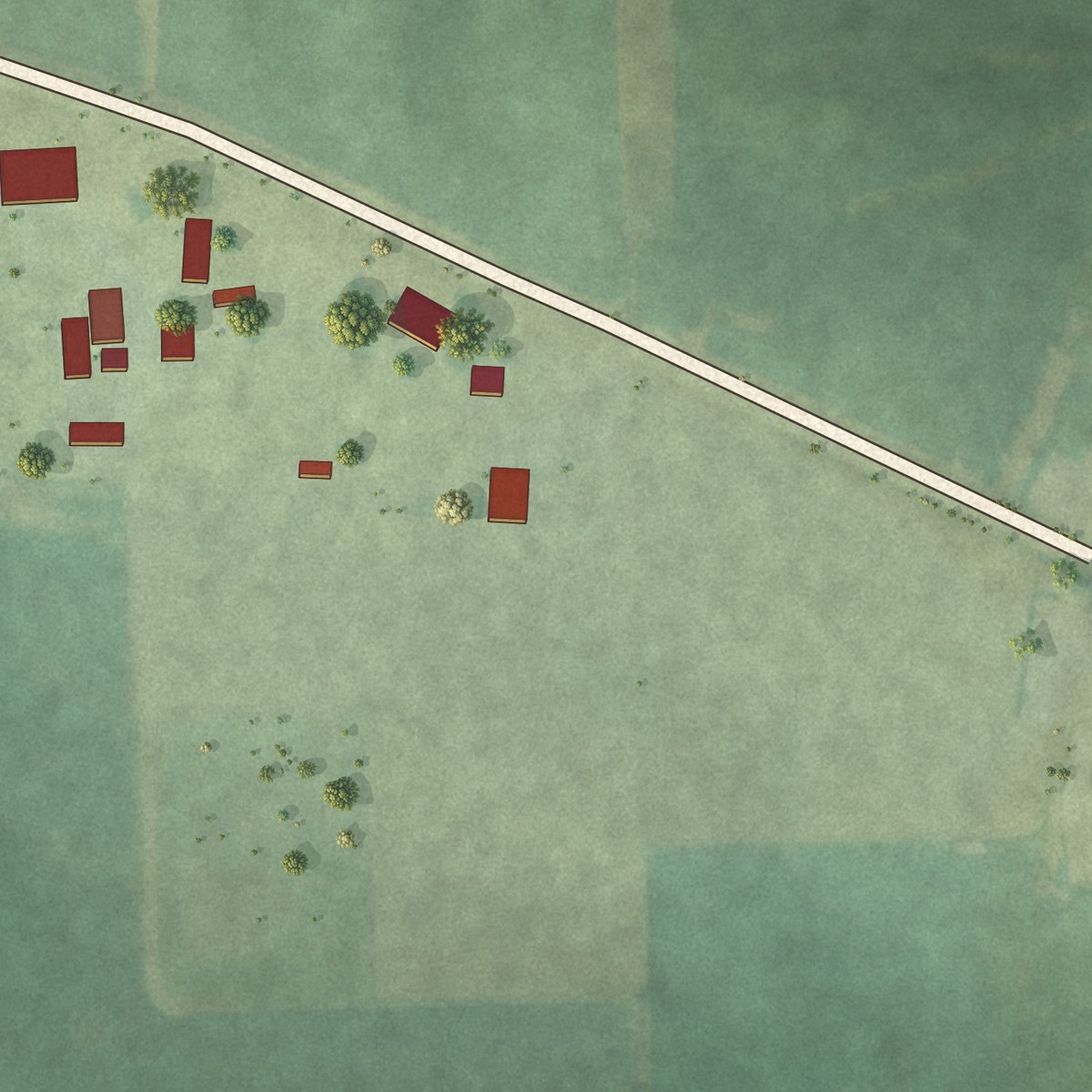 Second close-up of the map of Plainview, Iowa print showing more streets and buildings