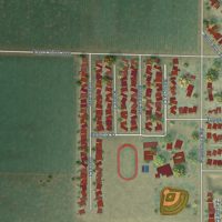 Second close-up of the map of Planada, California print showing more streets and buildings