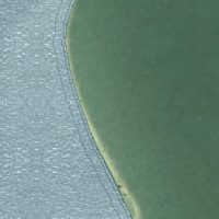 Second close-up of the map of Plantation Island, Florida print showing more streets and buildings