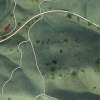 Second close-up of the map of Platina, California print showing more streets and buildings