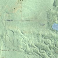 Second close-up of the map of Platte, Michigan print showing more streets and buildings