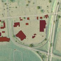 Second close-up of the map of Plattsburgh West, New York print showing more streets and buildings