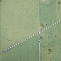 Second close-up of the map of Plattville, Illinois print showing more streets and buildings