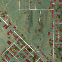 Second close-up of the map of Pleasant Hill, Illinois print showing more streets and buildings